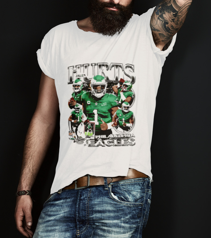 Jalen Hurts Philadelphia Eagles 2026 Hurts Player Collage T-Shirt