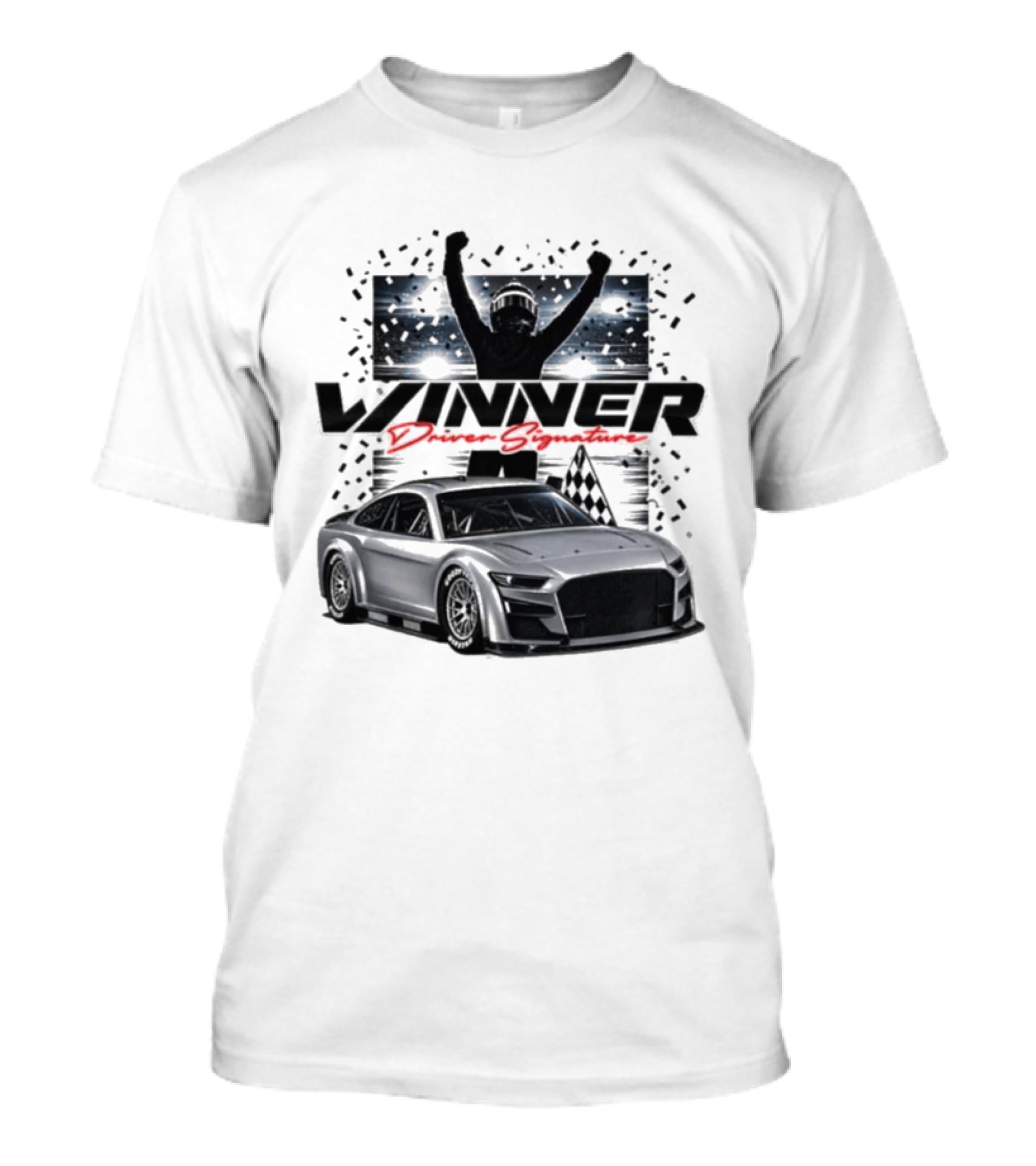 Joey Logano 2026 Winner Bass Pro Shops Night Race Victory Car And Driver Signature T-Shirt
