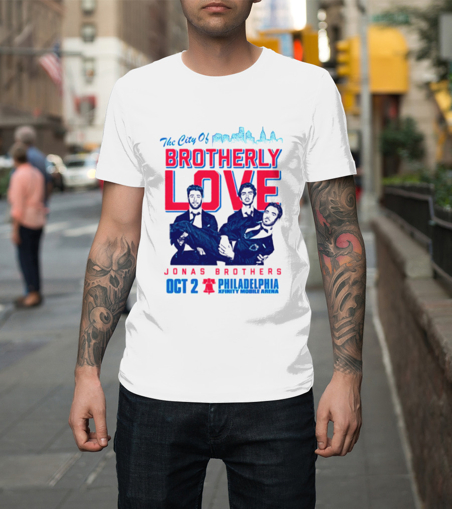 Jonas Brothers The City Of Brotherly Love Philadelphia Oct 7 Xfinity Live Arena T-Shirt