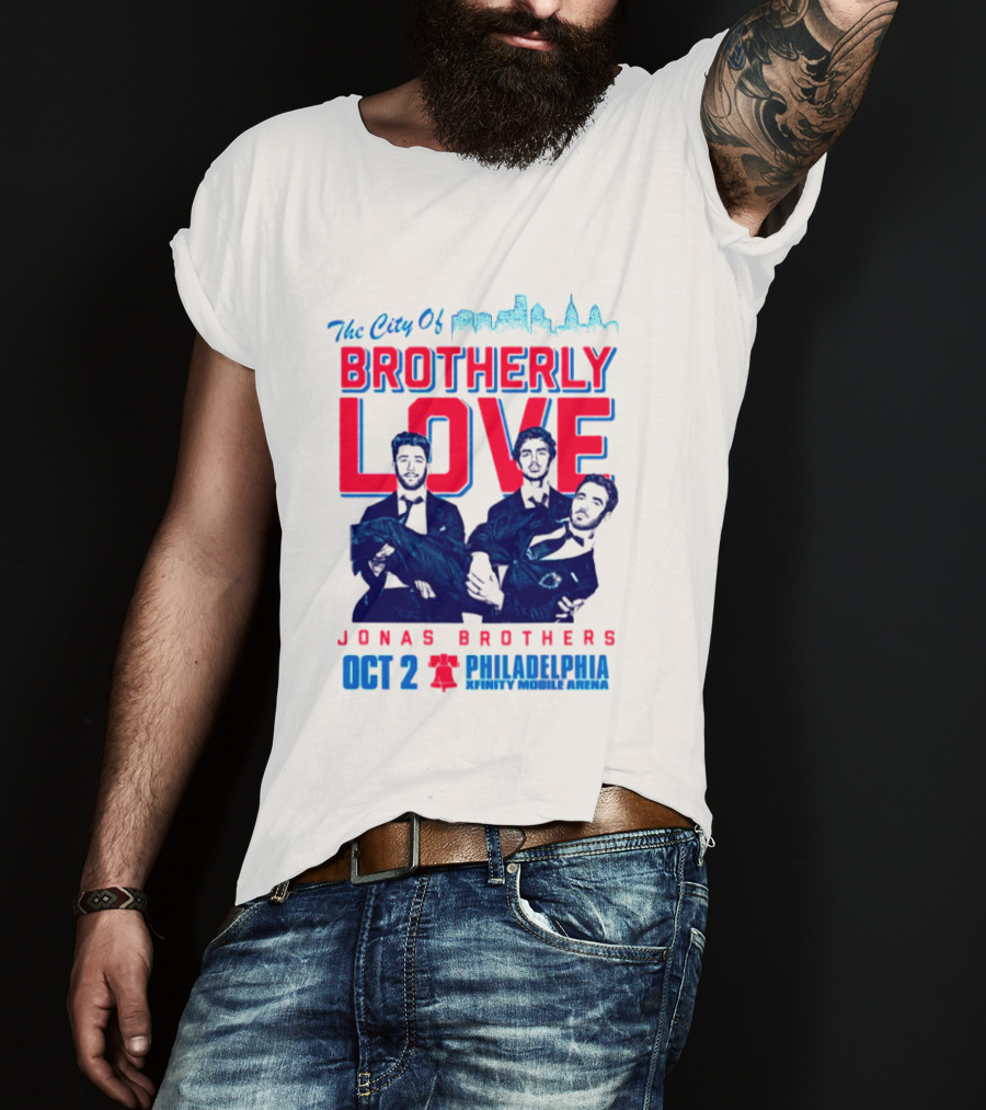 Jonas Brothers The City Of Brotherly Love Philadelphia Oct 7 Xfinity Live Arena T-Shirt