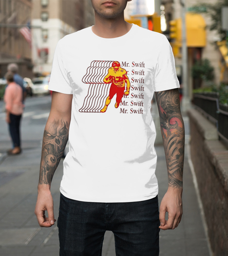 Mr. Swift 87 Kansas City Chiefs Football Player 2 Sided Back T-Shirt