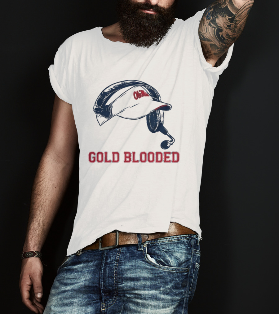 Ole Miss Head Coach Visor Gold Blooded T-Shirt