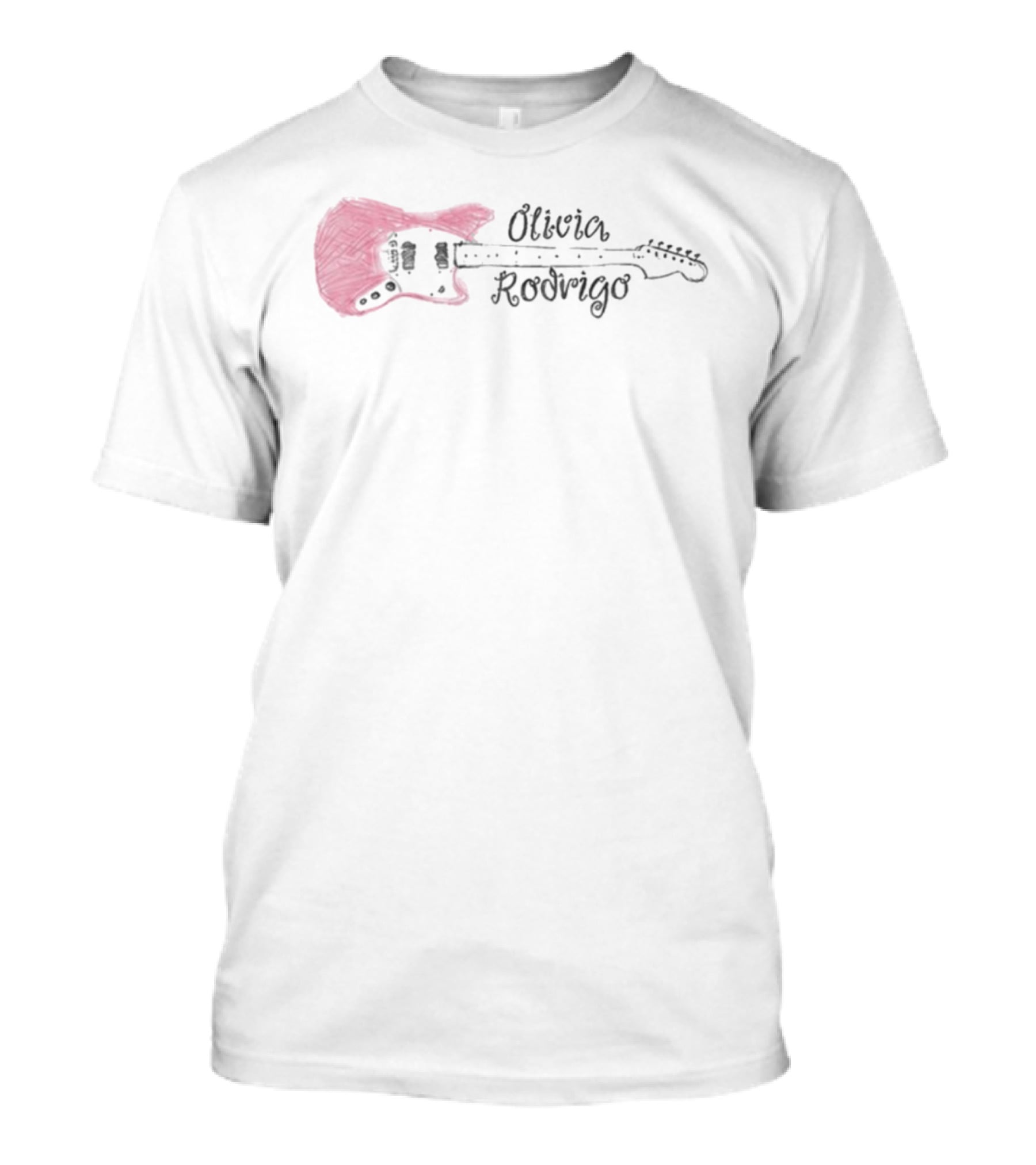 Olivia Rodrigo Pink Guitar Youth T-Shirt