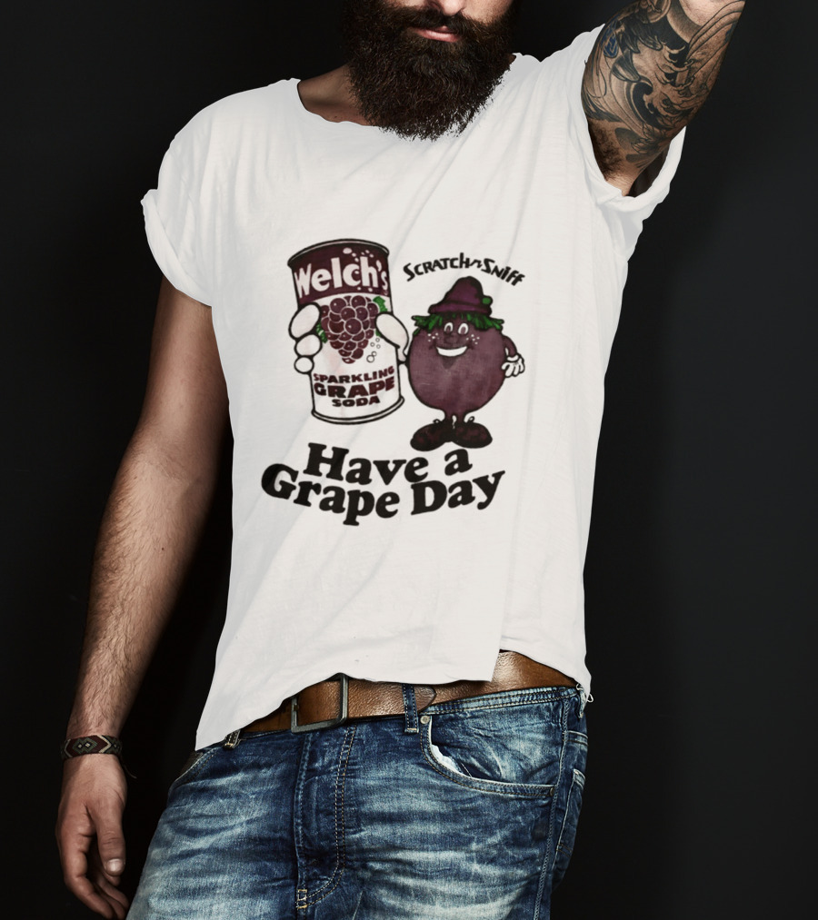 Welch's Scratch N Sniff Sparkling Grape Have A Grape Day T-Shirt