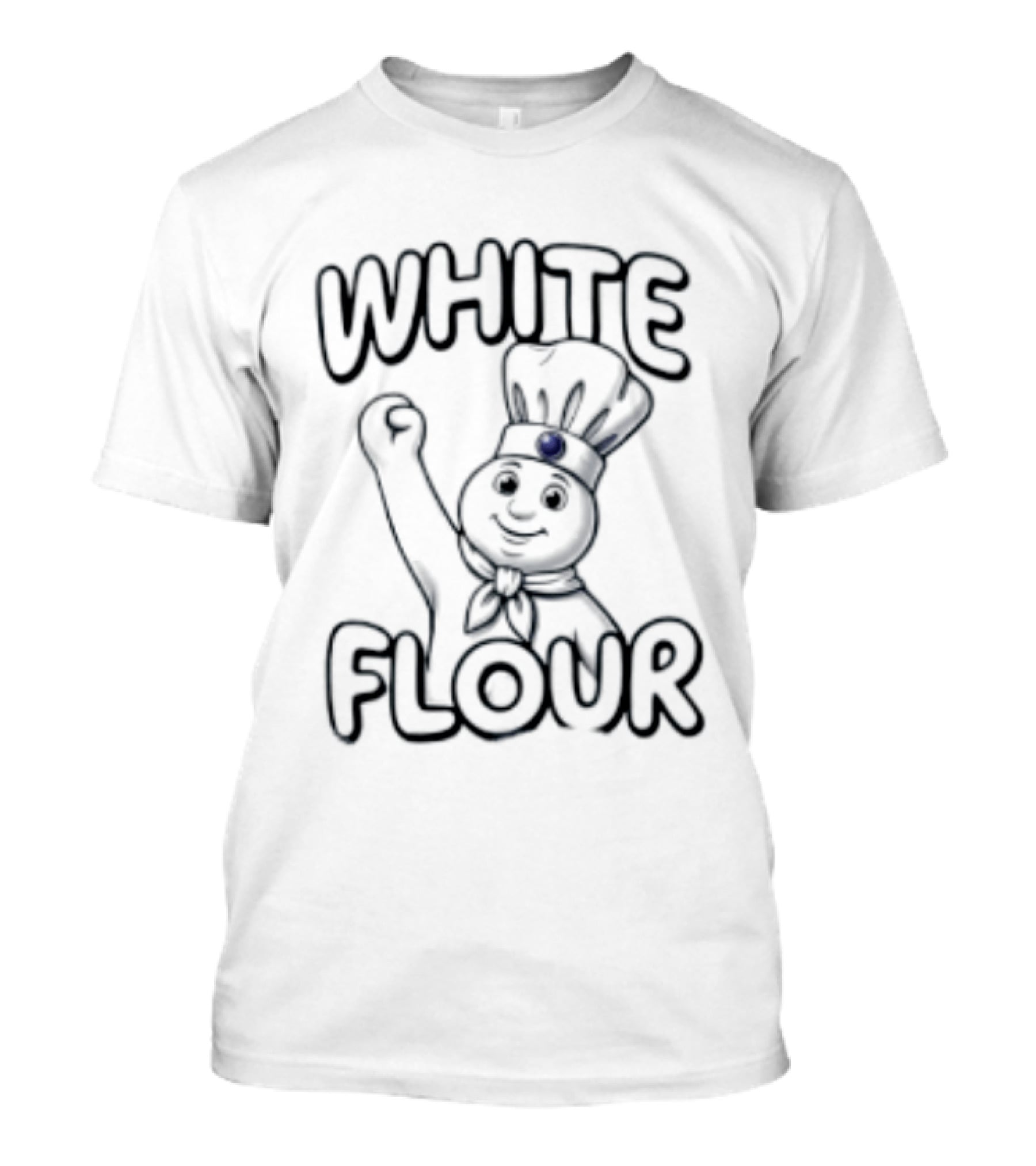 Pillsbury Doughboy White Flour Cartoon T-Shirt