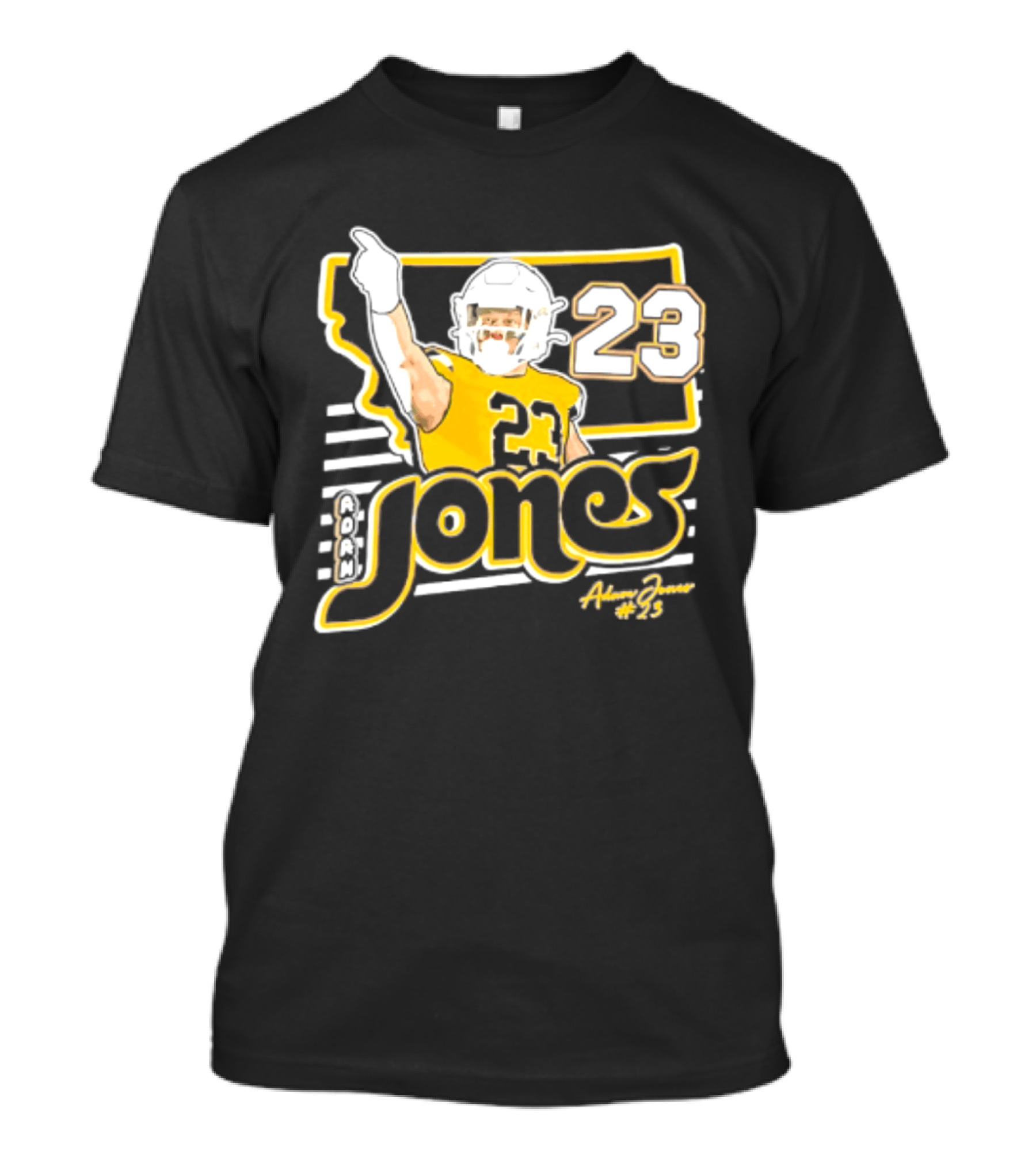 Adam Jones Montana State Bobcats Player 2026 Caricature T-Shirt