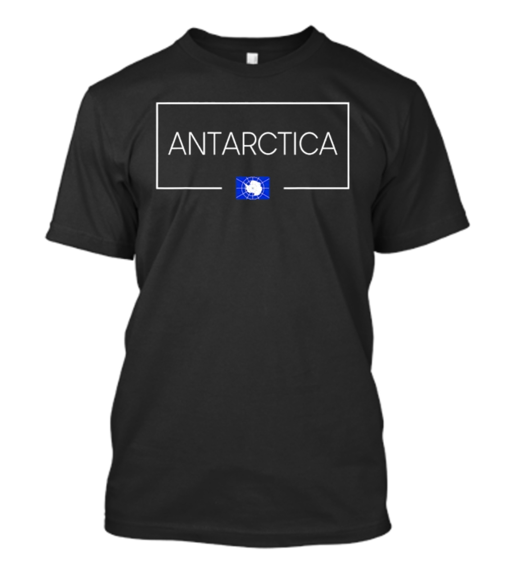 Antarctica South Pole Continent With Blue T-Shirt