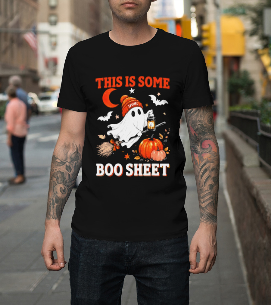 This Is Some Boo Sheet Spooky Ghost Lantern Pumpkin Halloween T-Shirt