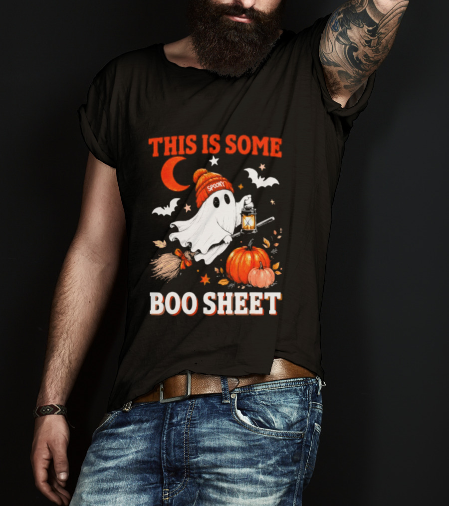 This Is Some Boo Sheet Spooky Ghost Lantern Pumpkin Halloween T-Shirt