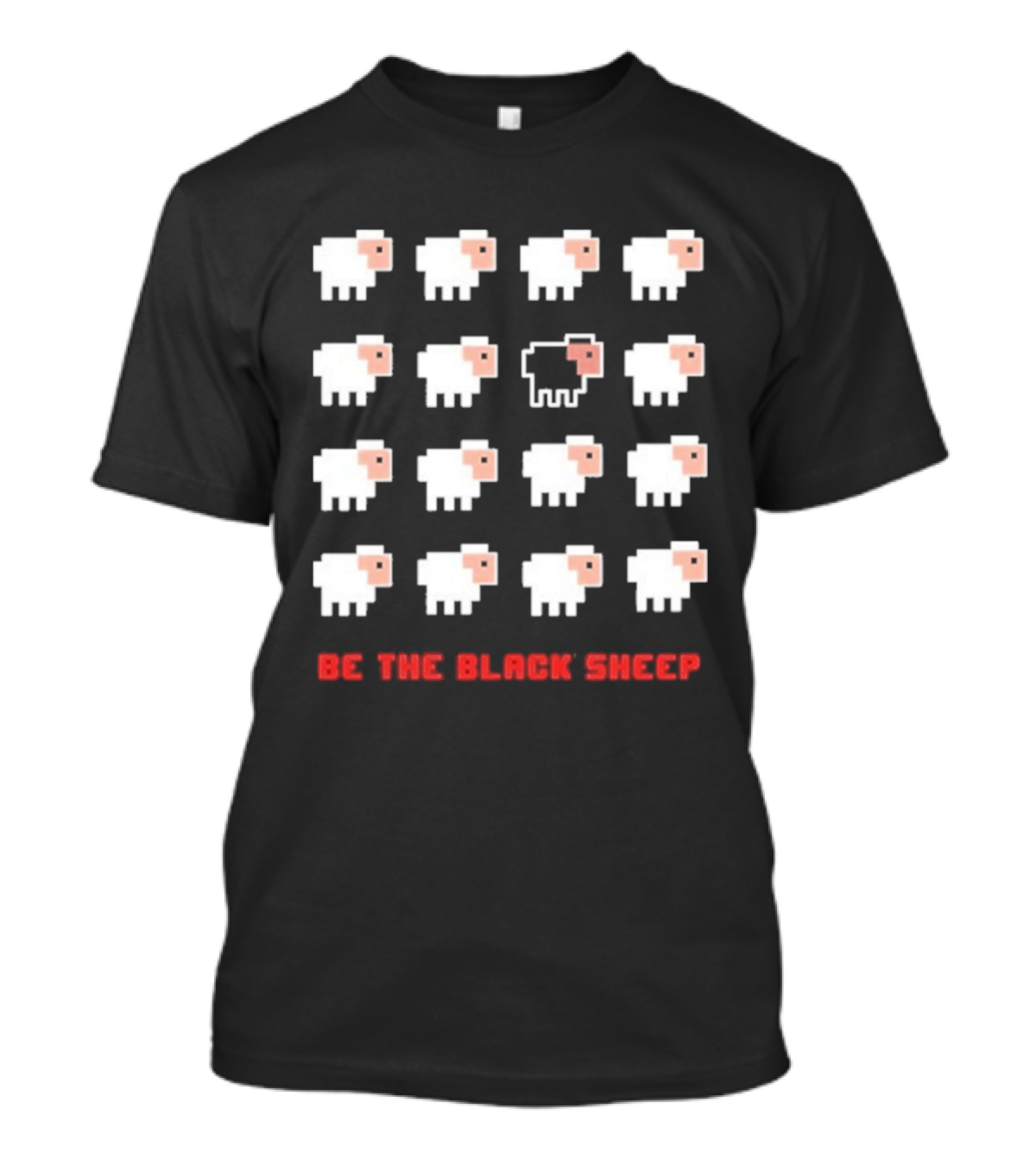 Be The Black Sheep Pixel Art Individualism Unique Lamb T-Shirt