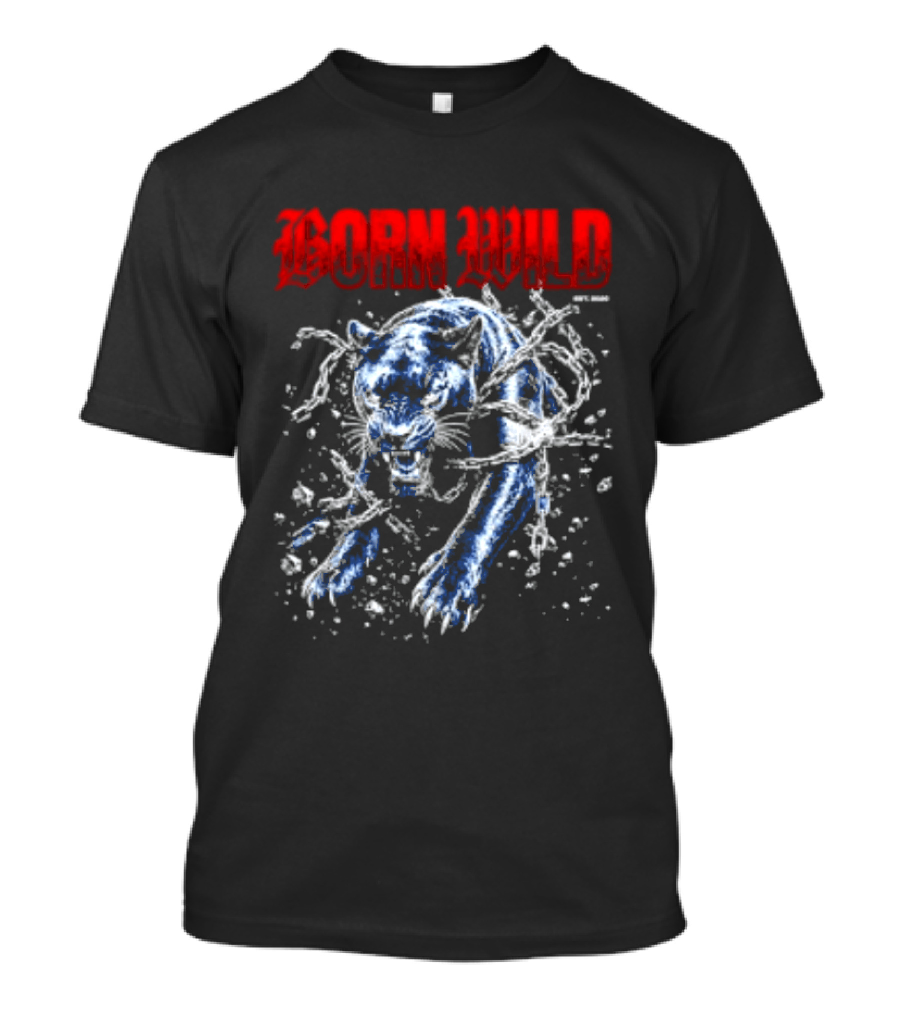 Born Wild Panther Urban Streetwear Athletic Supply T-Shirt
