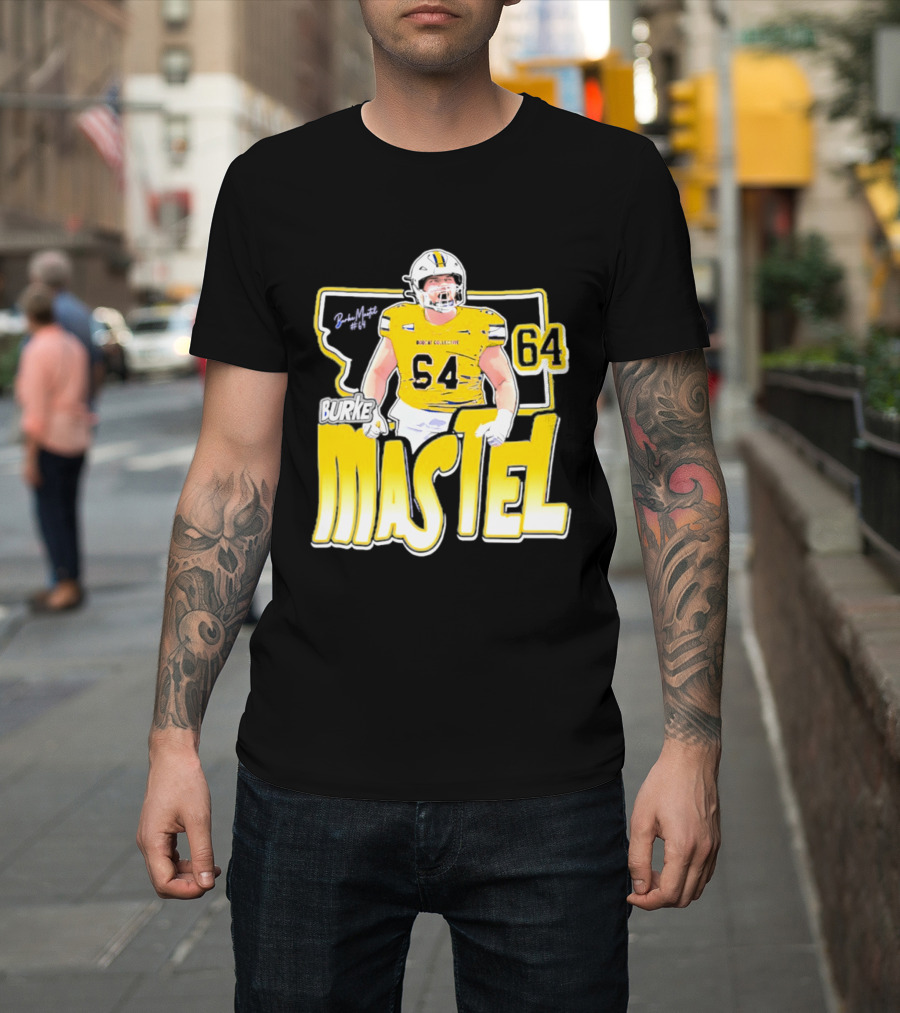 Burke Mastel 2026 Montana State Bobcats Player 64 Caricature T-Shirt
