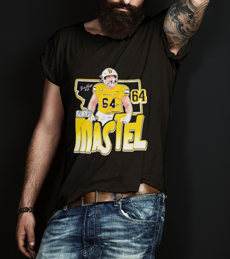 Burke Mastel 2026 Montana State Bobcats Player 64 Caricature T-Shirt