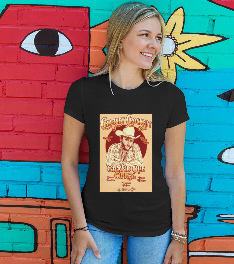 Charley Crockett Grand Ole Opry Nashville October 7 Texas In The Music City T-Shirt
