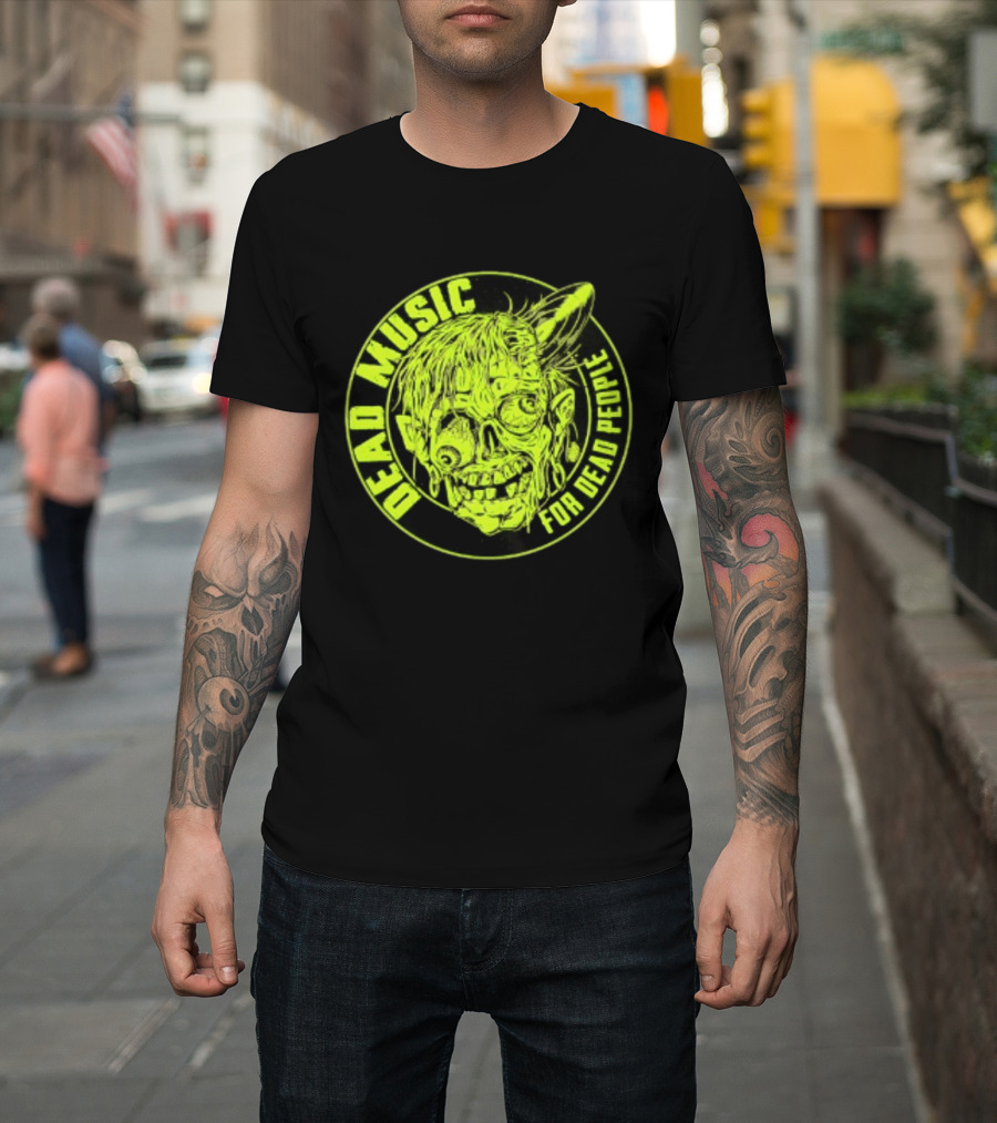 Zombie Vinyl Record Dead Music For Dead People T-Shirt