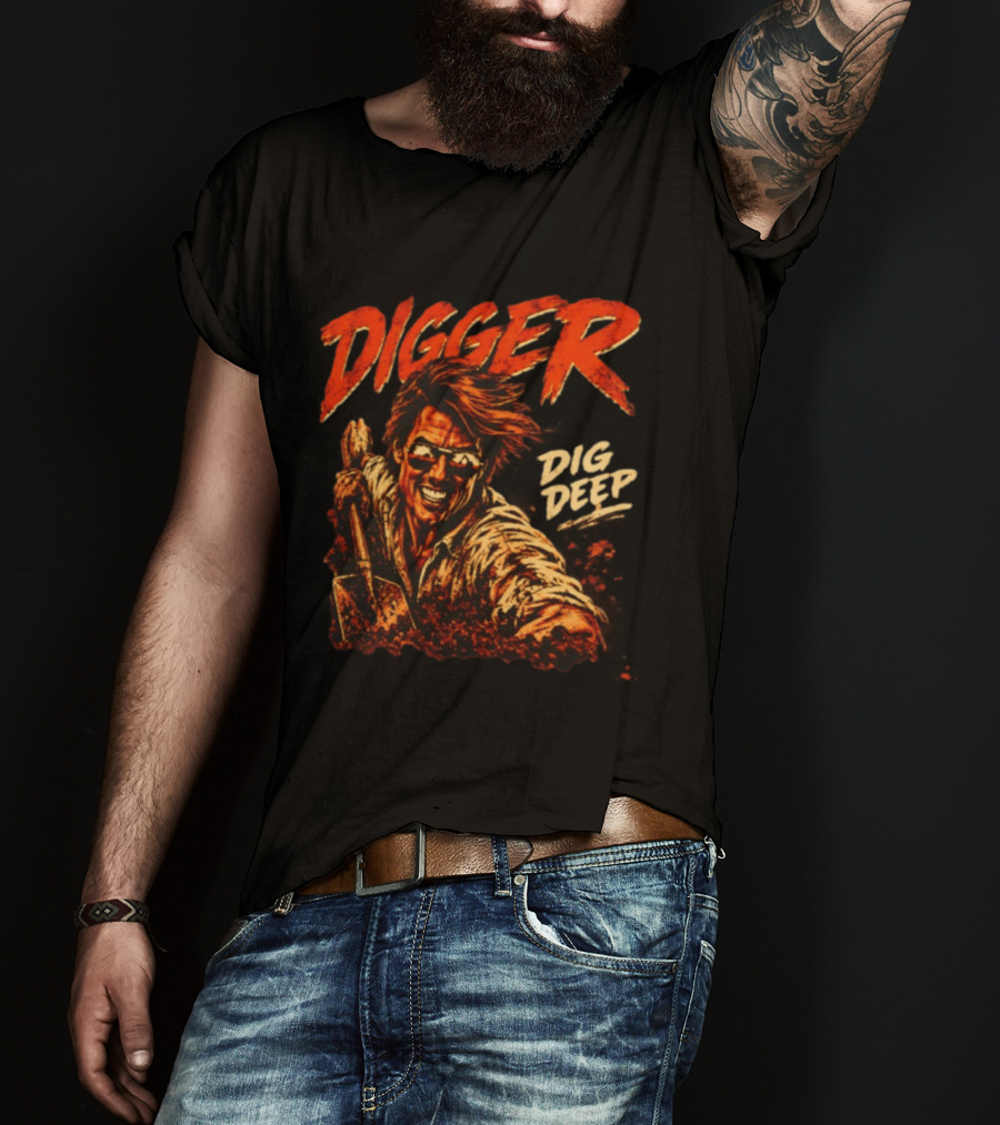 Digger Dig Deep Tom Cruise Rockwell Halloween T-Shirt