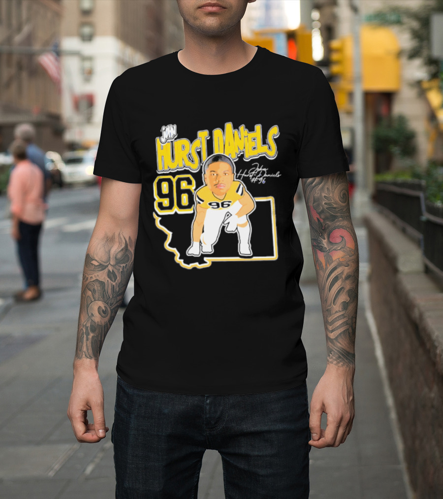 Montana State Bobcats 2026 Hurst Daniels 96 Player Caricature T-Shirt