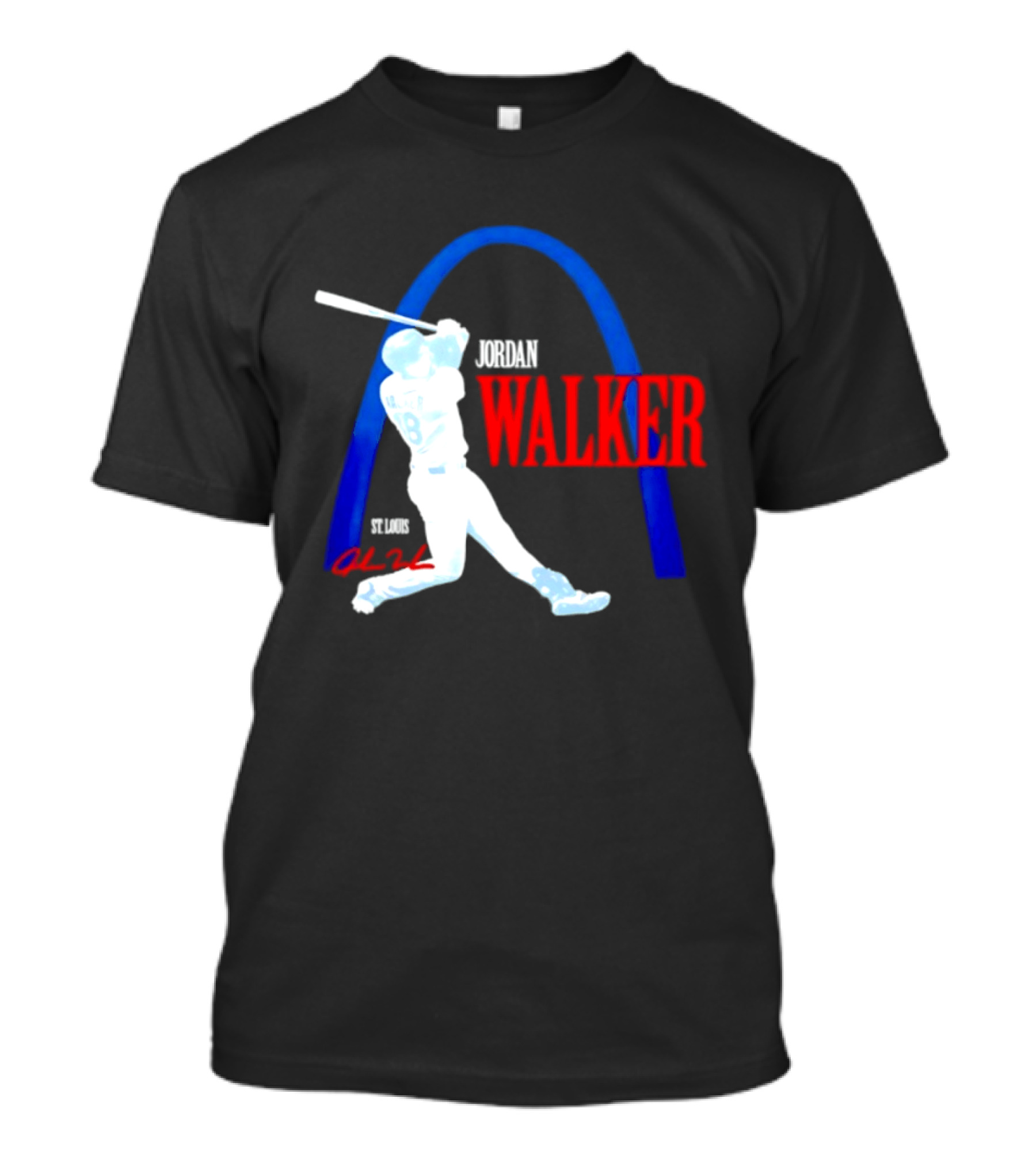 Jordan Walker St Louis Cardinals Gateway Arch Baseball Player T-Shirt
