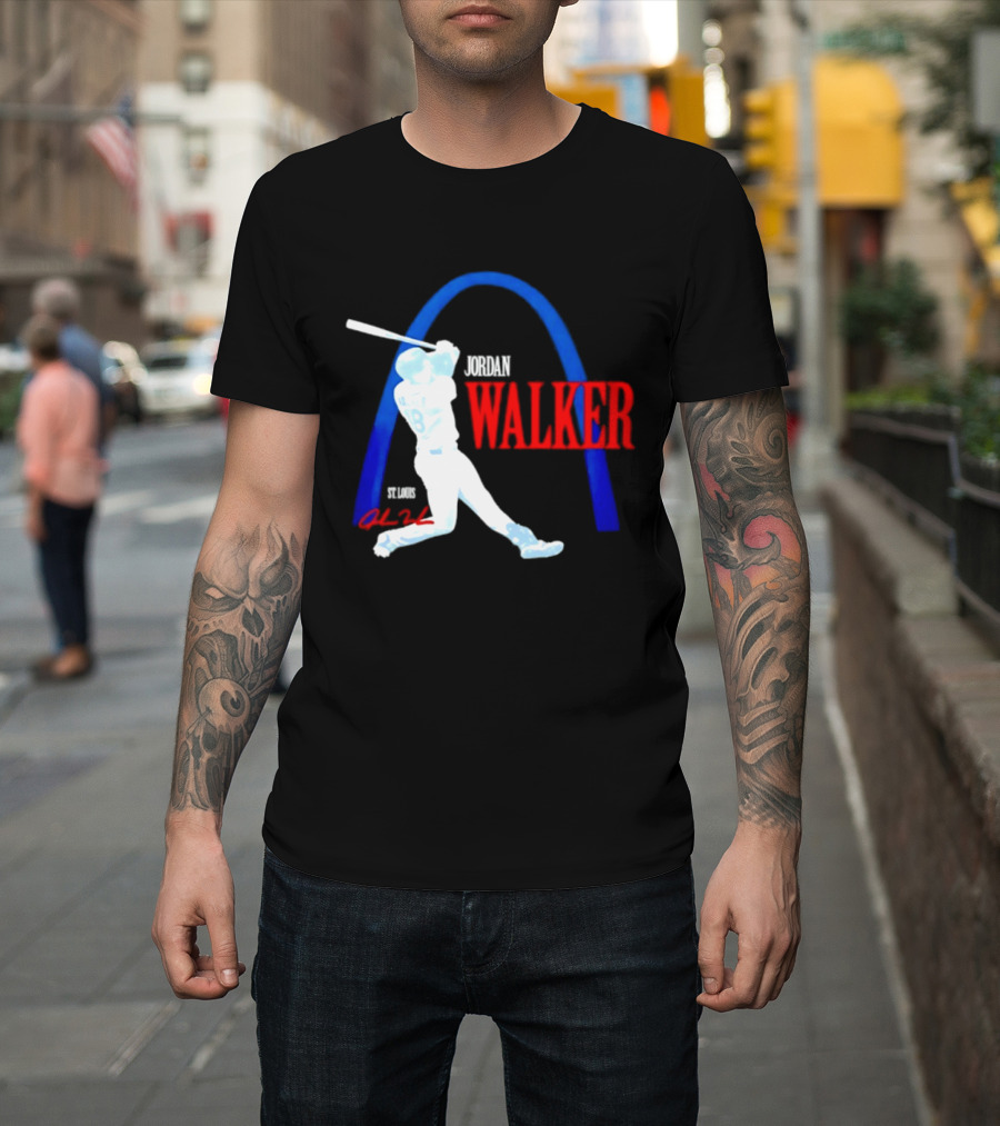 Jordan Walker St Louis Cardinals Gateway Arch Baseball Player T-Shirt