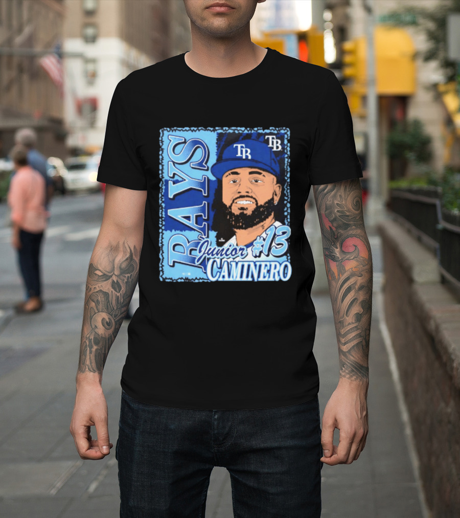 Junior Caminero #13 Tampa Bay Rays TB Player Profile T-Shirt