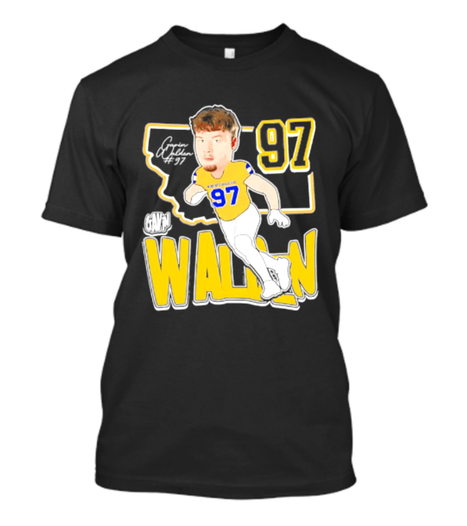 Montana State Bobcats Player Walden 97 Caricature 2026 T-Shirt