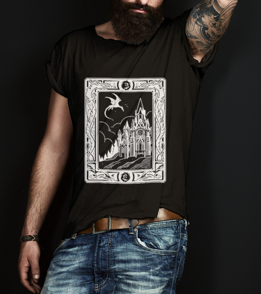 GeminiTay Castle Dragon Gothic Fantasy T-Shirt