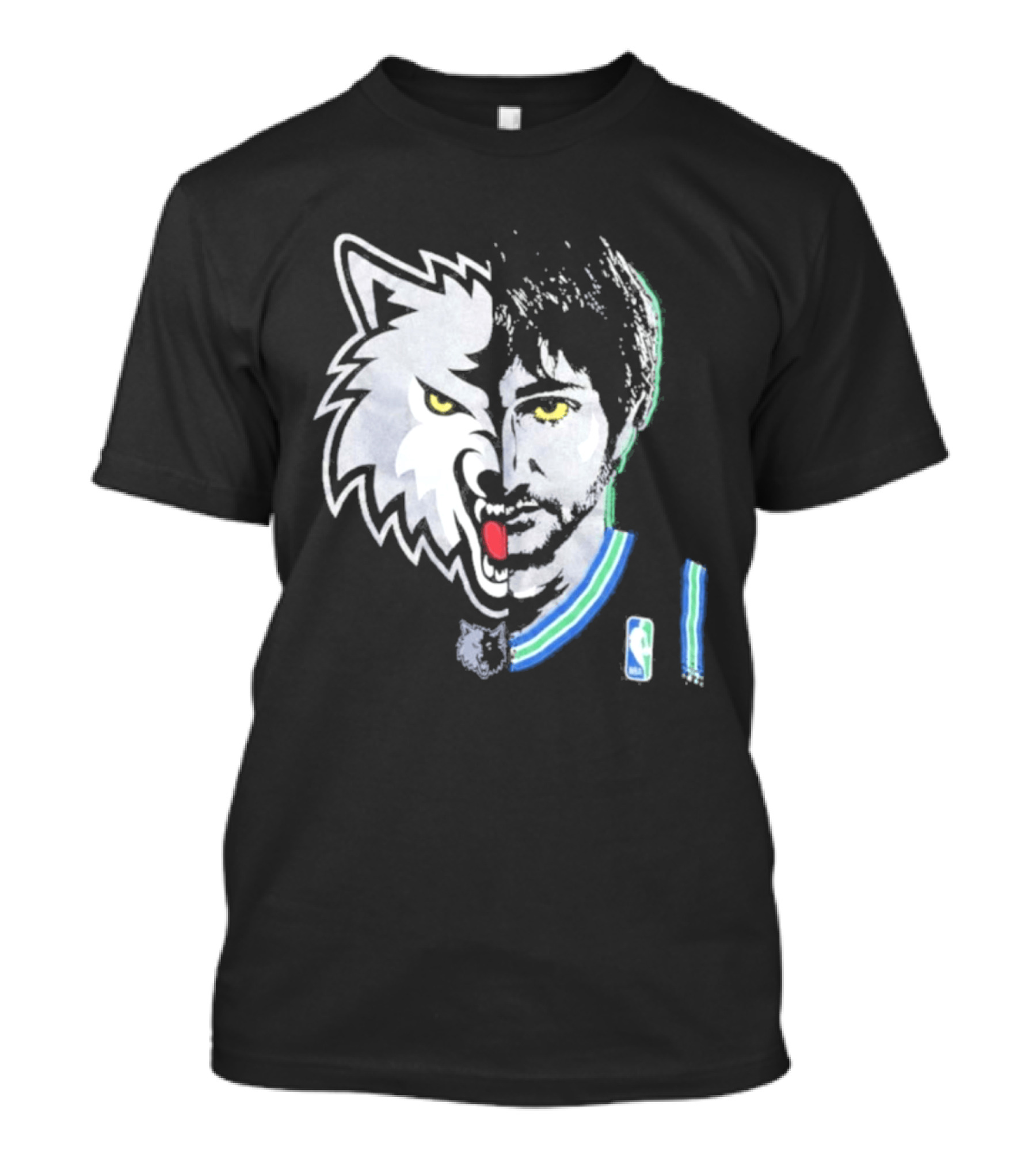 Majestic Ricky Rubio Minnesota Timberwolves NBA Game Face T-Shirt