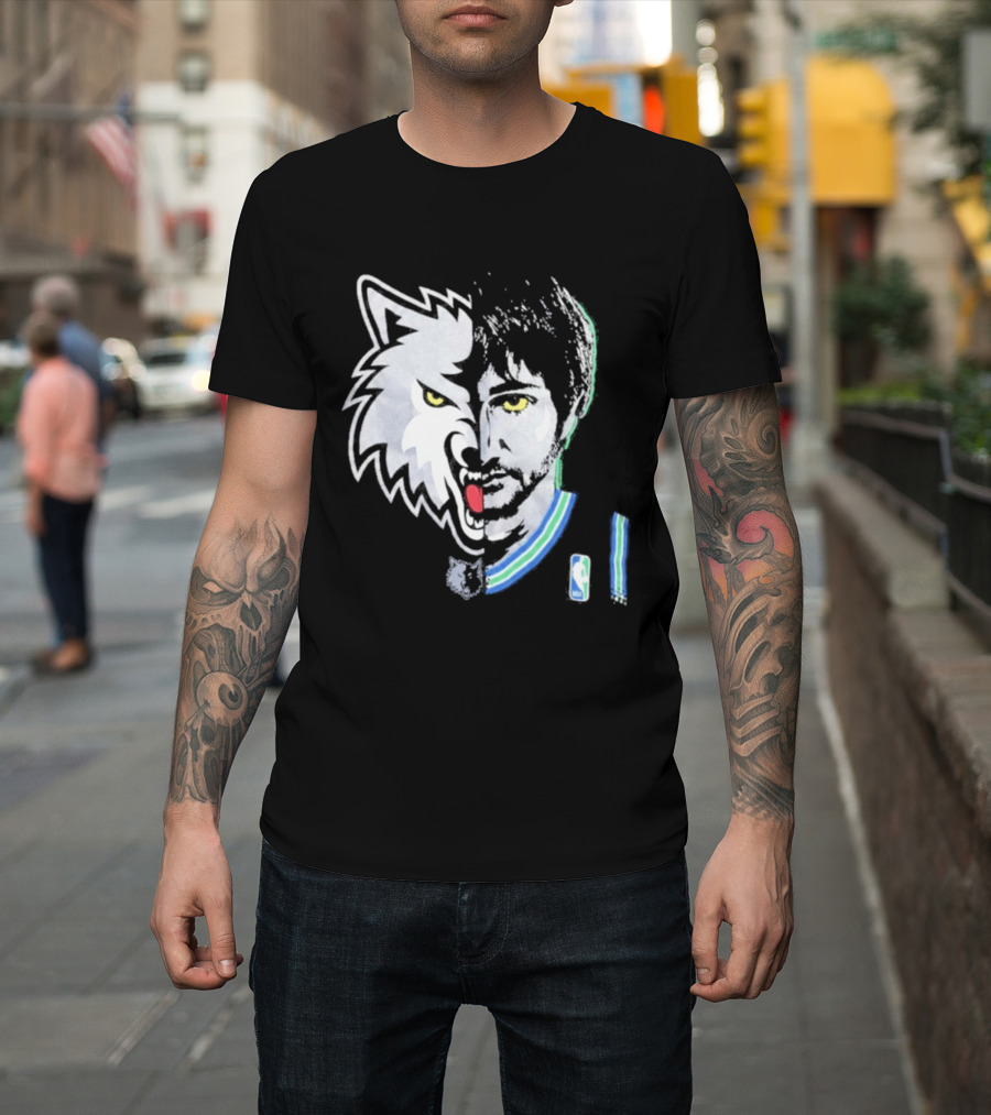 Majestic Ricky Rubio Minnesota Timberwolves NBA Game Face T-Shirt