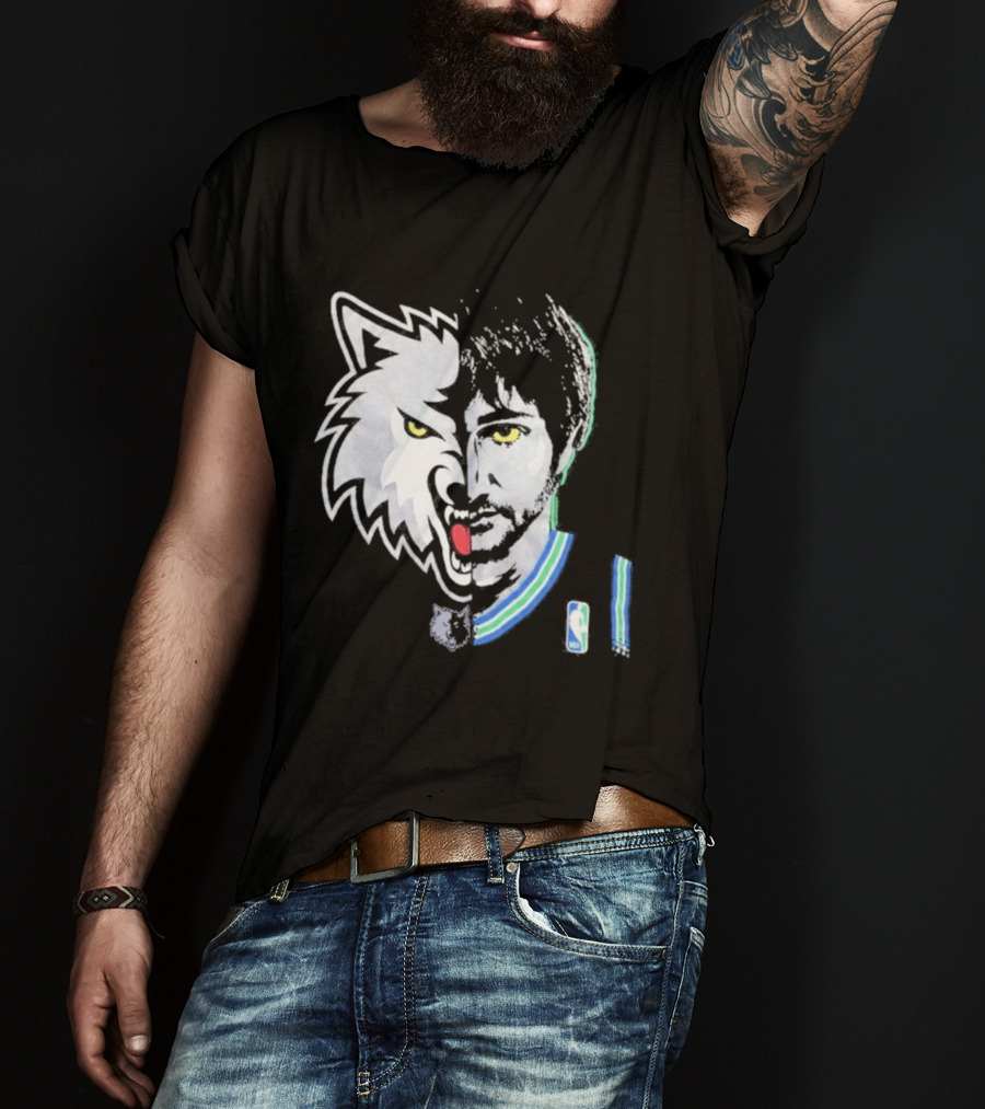 Majestic Ricky Rubio Minnesota Timberwolves NBA Game Face T-Shirt