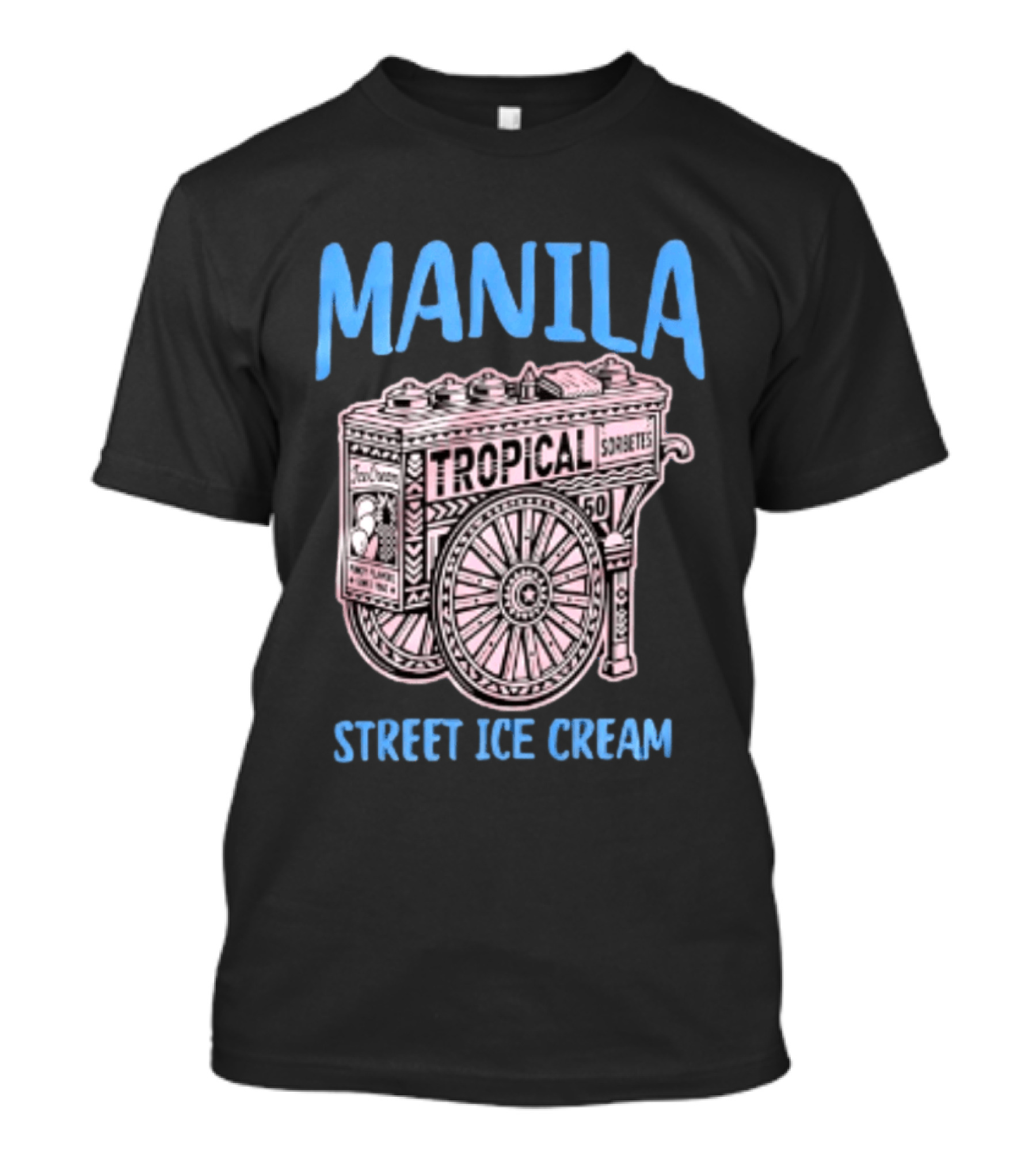 Manila Tropical Sorbetes Vintage Cart Street Ice Cream T-Shirt