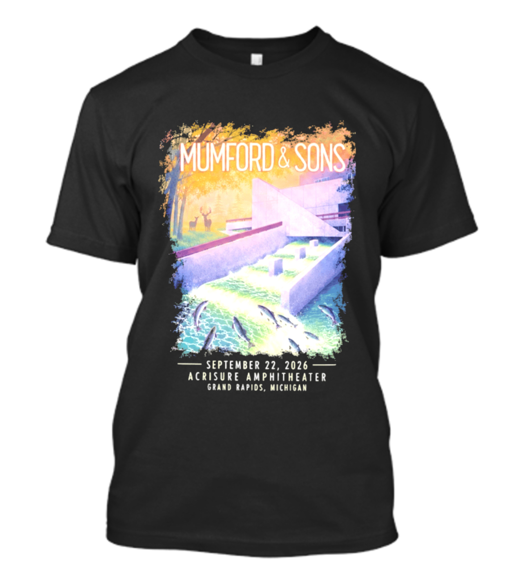 Mumford And Sons Acrisure Amphitheater September 22 2026 Grand Rapids MI Concert Event T-Shirt