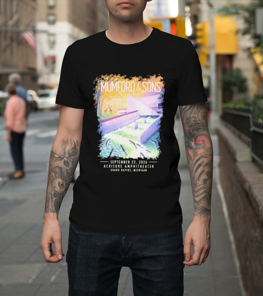 Mumford And Sons Acrisure Amphitheater September 22 2026 Grand Rapids MI Concert Event T-Shirt