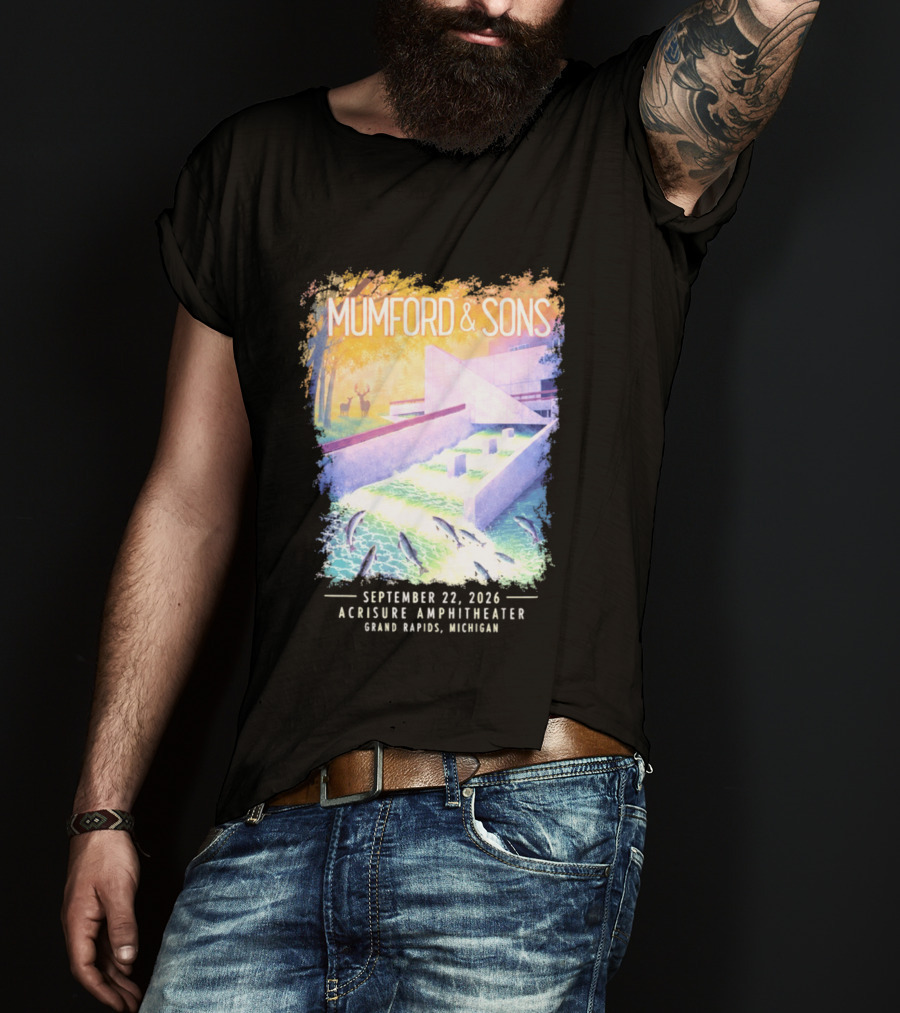 Mumford And Sons Acrisure Amphitheater September 22 2026 Grand Rapids MI Concert Event T-Shirt