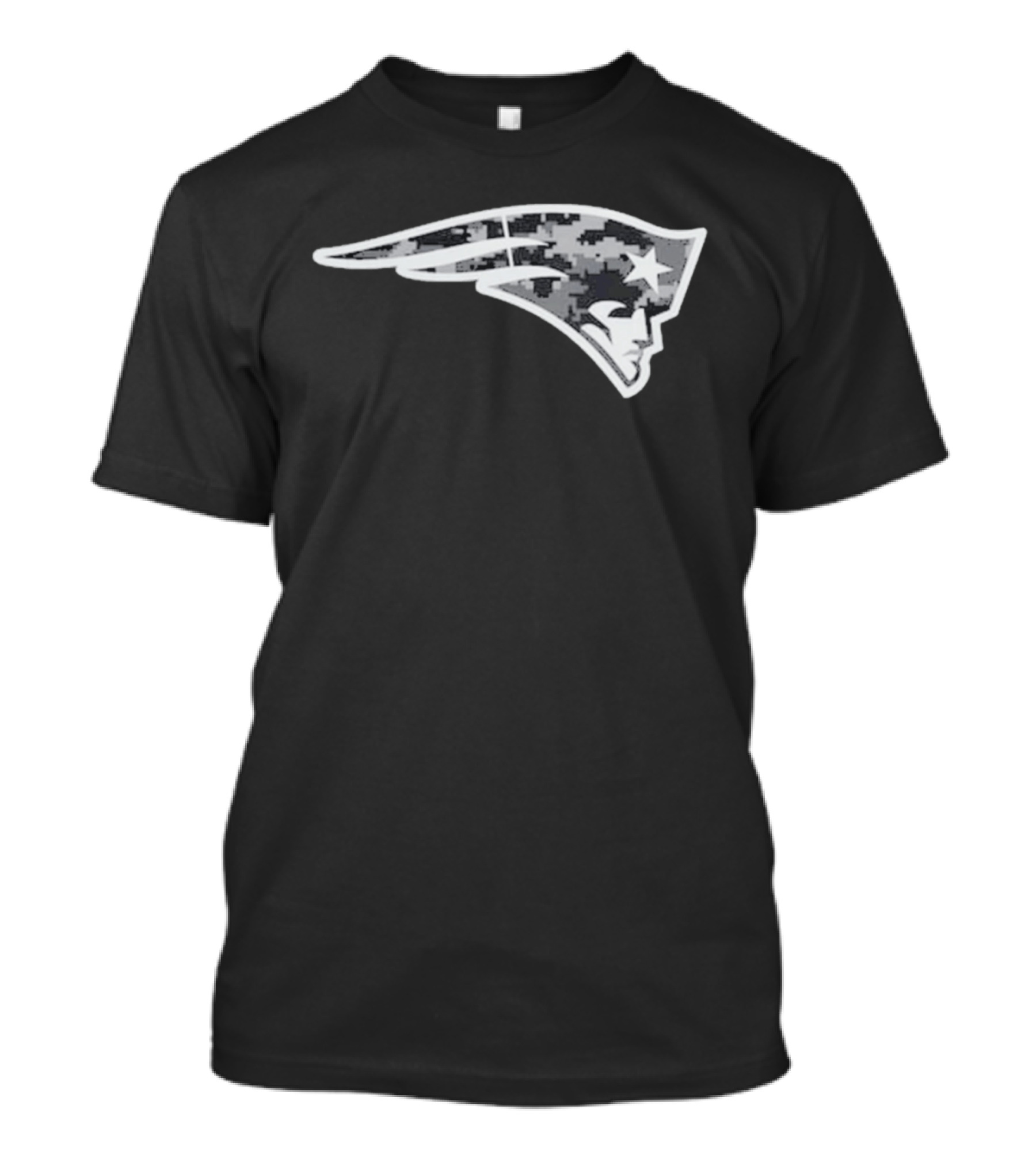 New England Patriots 2026 Salute To Service Camo Patriots Head T-Shirt