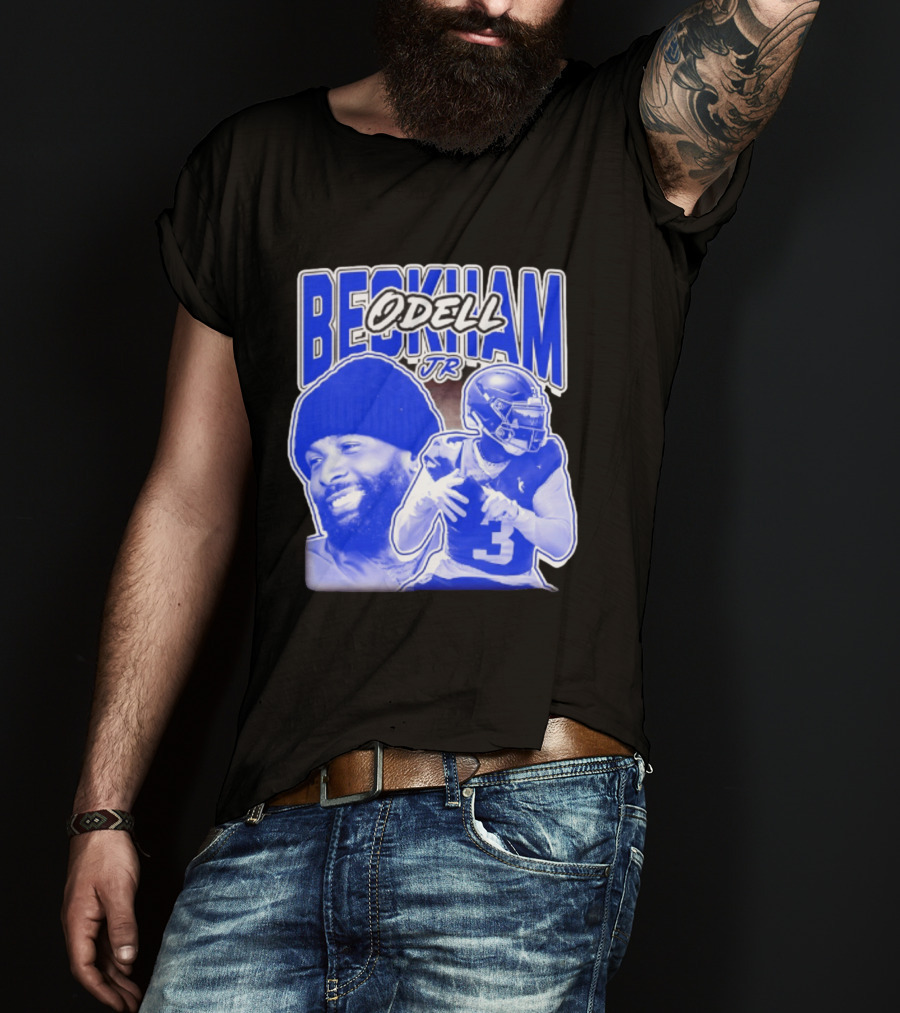 Odell Beckham Jr New York Giants Beckham JR Football Helmets Sports T-Shirt