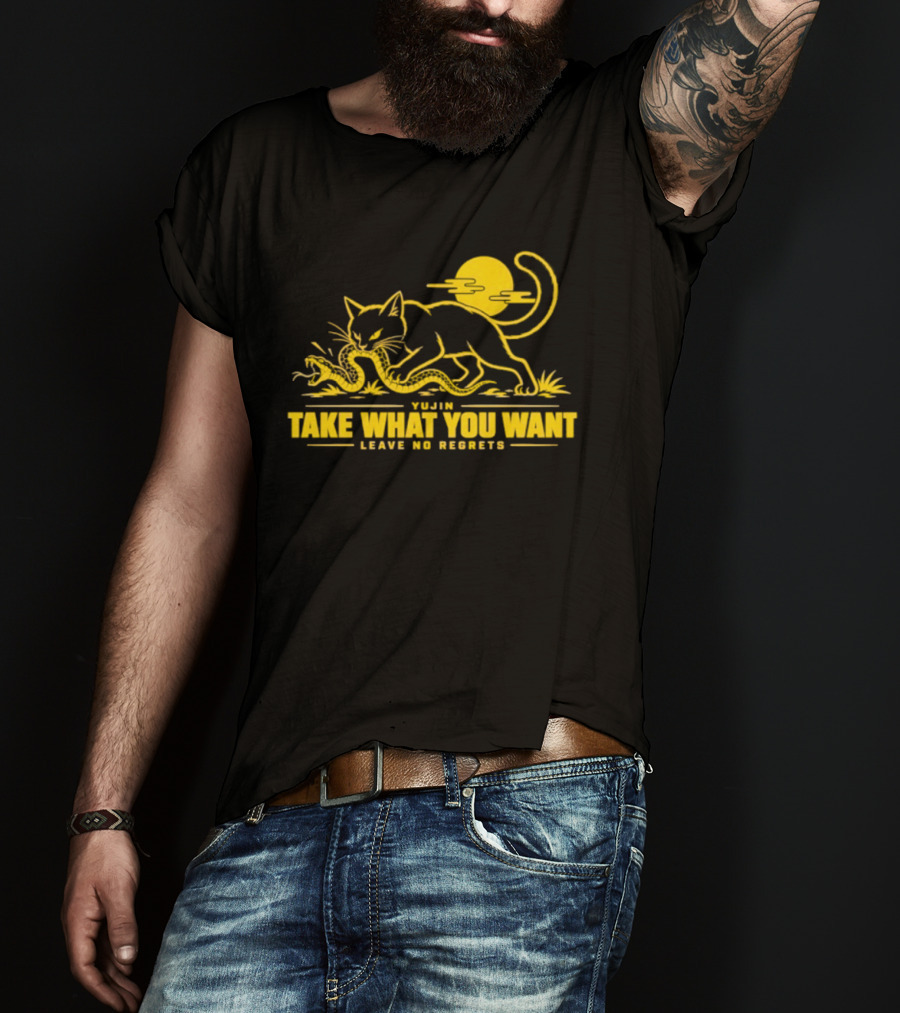 Yujin Take What You Want Leave No Regrets Cat And Snake Sun Scene T-Shirt