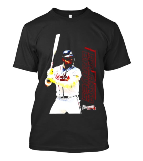 Ronald Acuña Jr Atlanta Braves Swing Action Baseball Player T-Shirt
