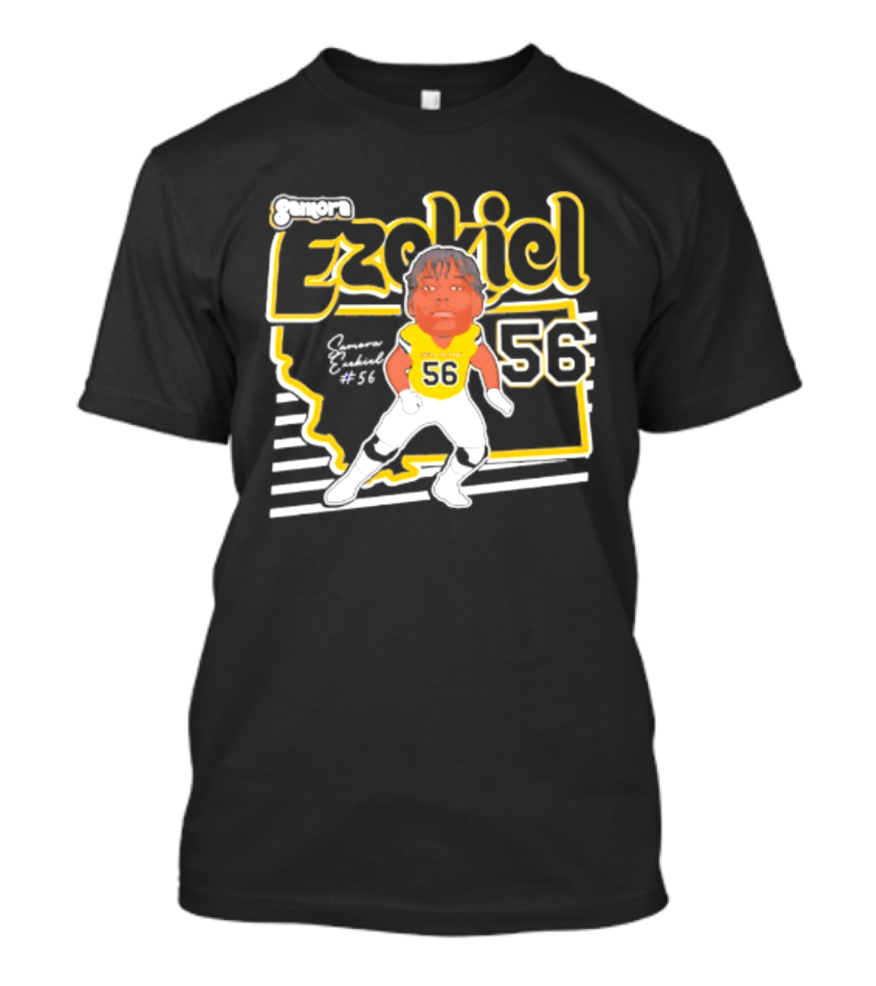 Ezekiel Montana State Bobcats Player 56 Samora 2026 Caricature T-Shirt