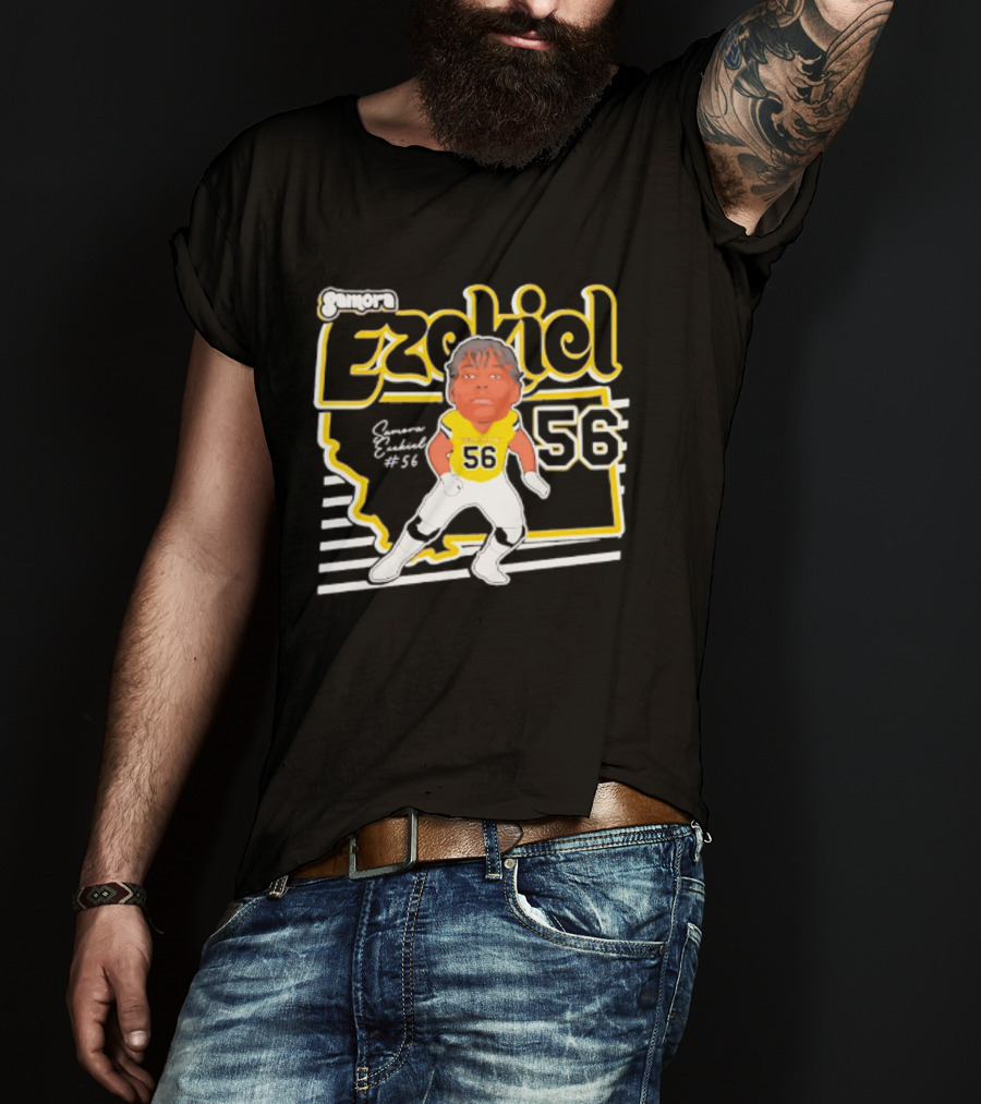 Ezekiel Montana State Bobcats Player 56 Samora 2026 Caricature T-Shirt