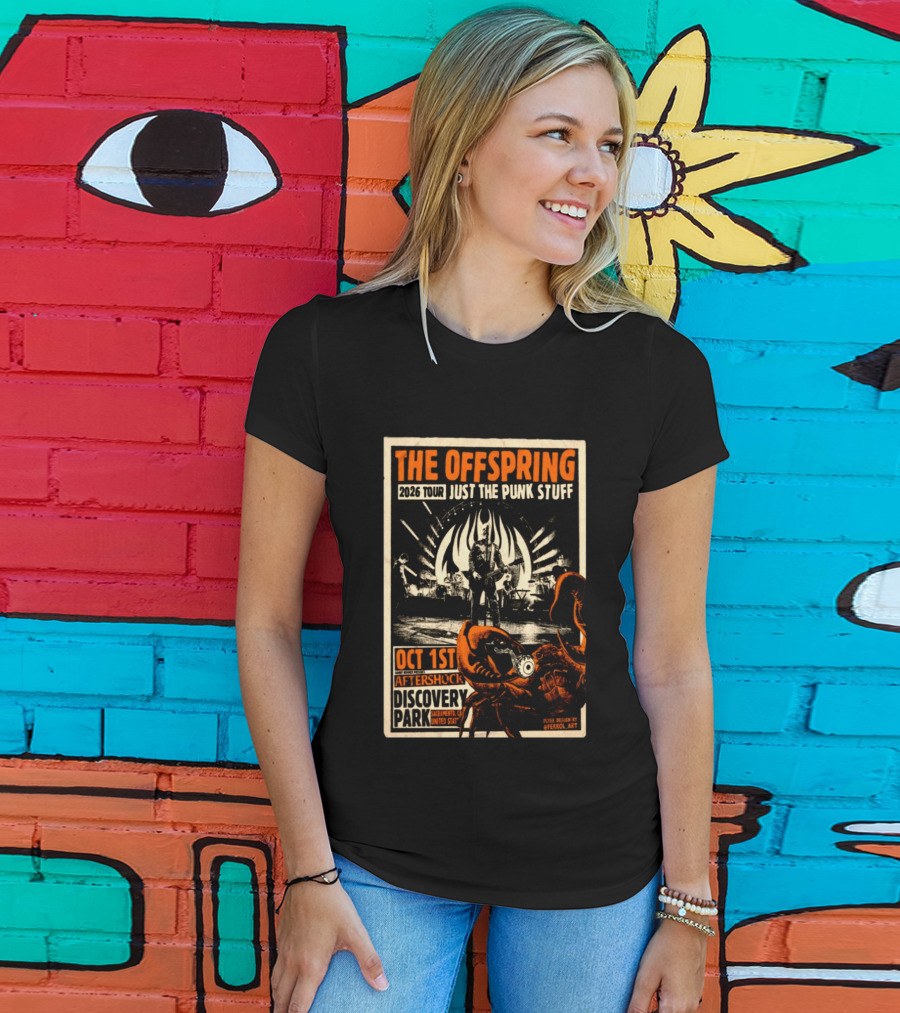 The Offspring 2026 Tour Just The Punk Stuff Aftershock Festival Discovery Park Sacramento Oct 1st T-Shirt