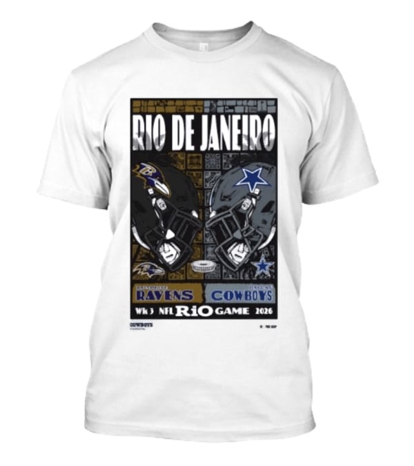 Rio De Janeiro Week 3 2026 NFL Ravens Cowboys Game T-Shirt