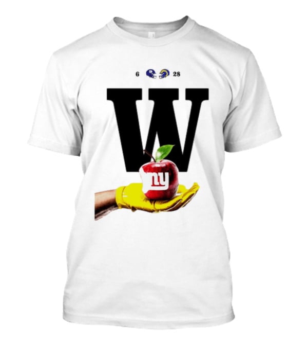 Los Angeles Rams W Over New York Giants Big Apple Victory T-Shirt