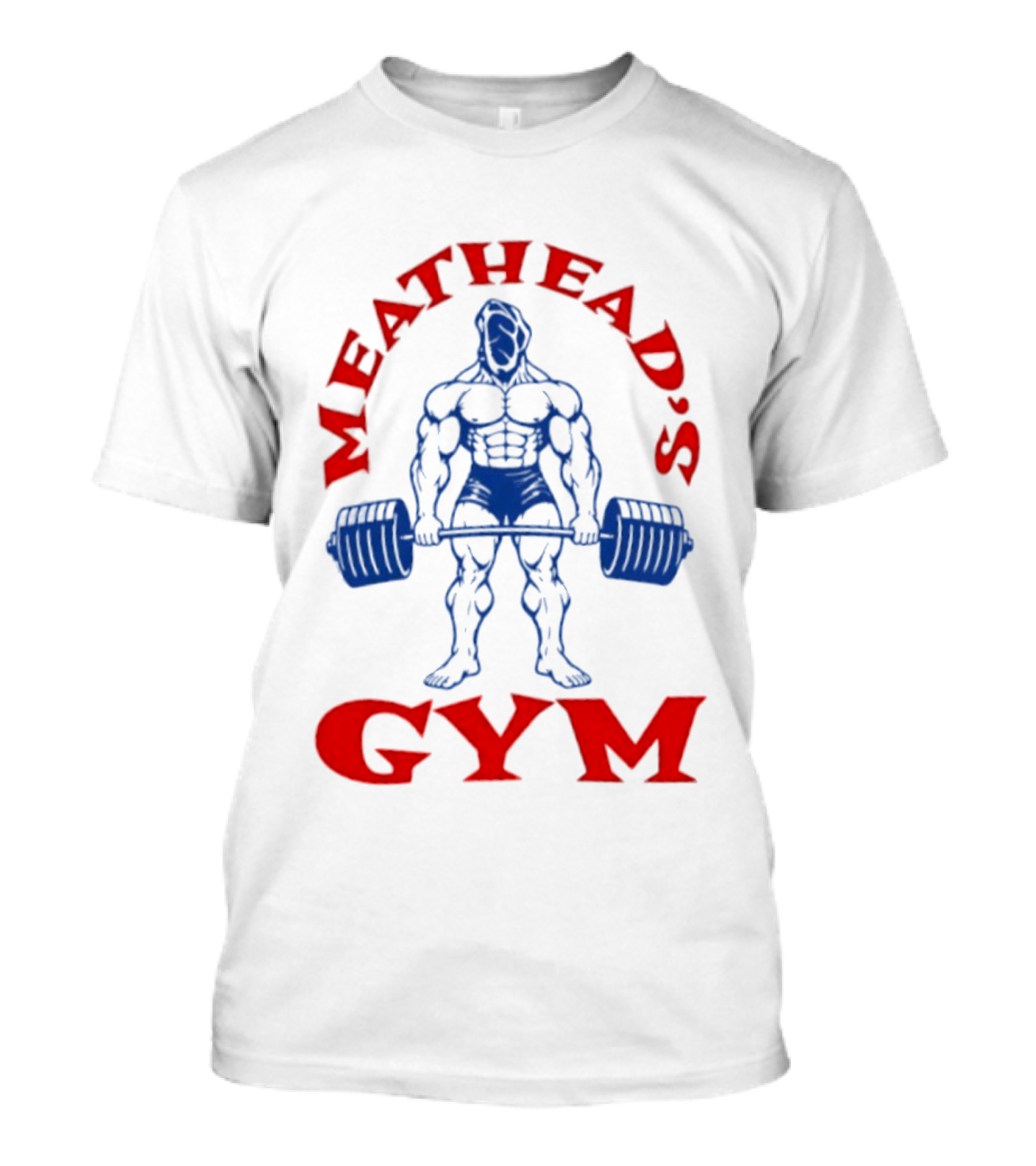 Meathead's Gym Bodybuilder Weightlifter Icon Bold Powerlifting Strength T-Shirt