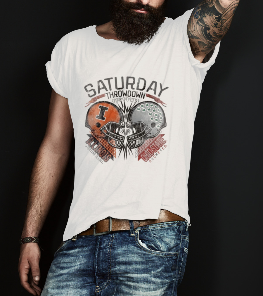 Ohio State Buckeyes Vs Illinois Fighting Illini Football Throwdown September 26 2026 Saturday T-Shirt