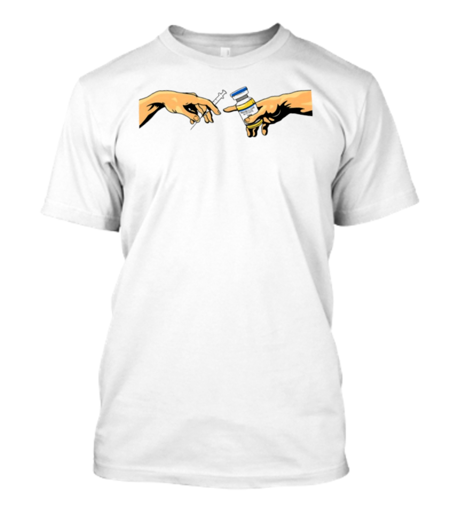 The Creation Of Adam Trenbolone Acetate Needle And Vial Hands T-Shirt