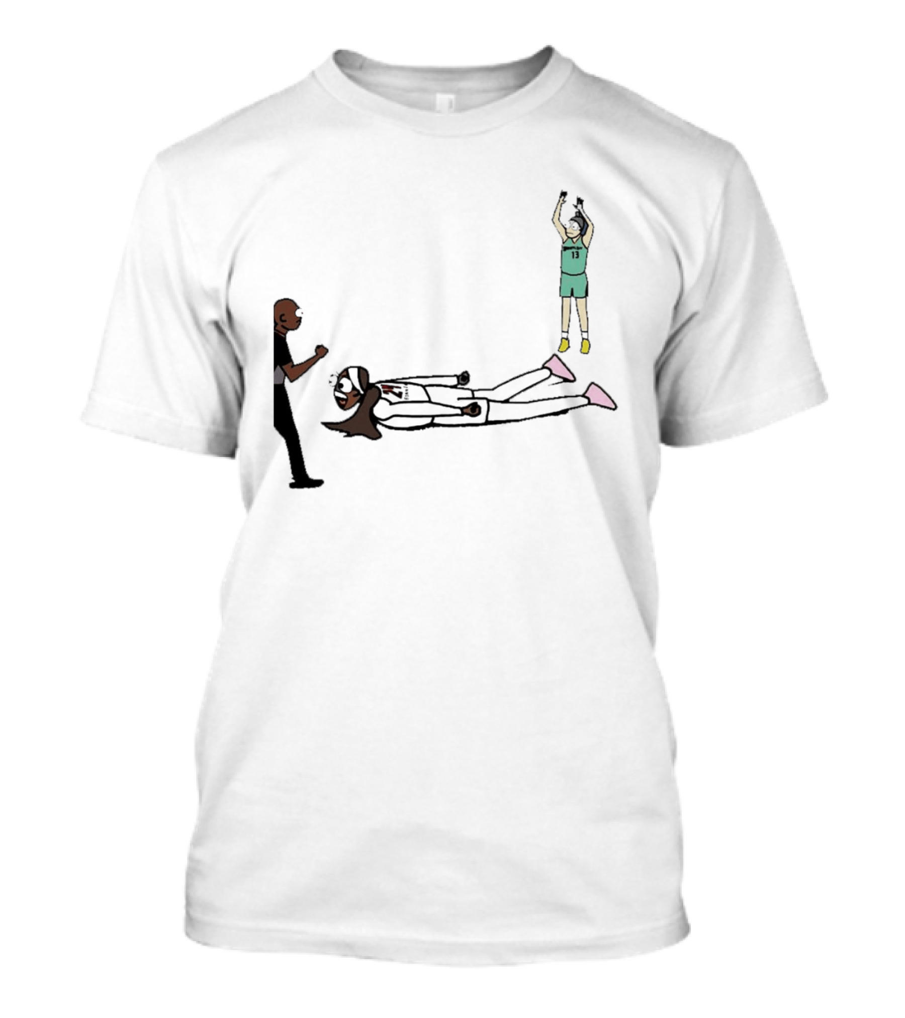 WNBA Basketball Player Tantrum Meme Cartoon Court Moment T-Shirt
