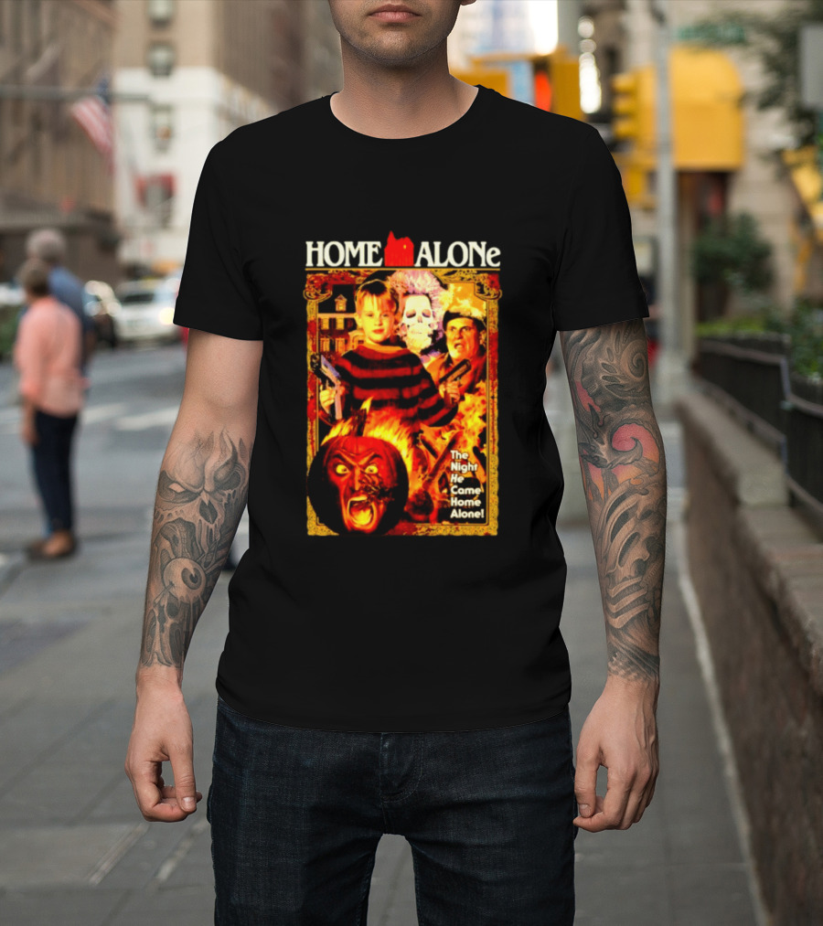 Home Alone The Night He Came Home 80s Movie Mashup T-Shirt