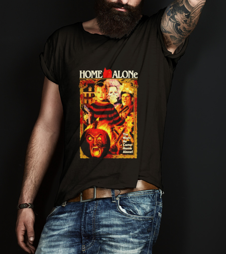 Home Alone The Night He Came Home 80s Movie Mashup T-Shirt