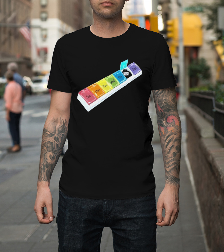 It's About Consistency Friday I Hate You Weekly Pill Organizer T-Shirt