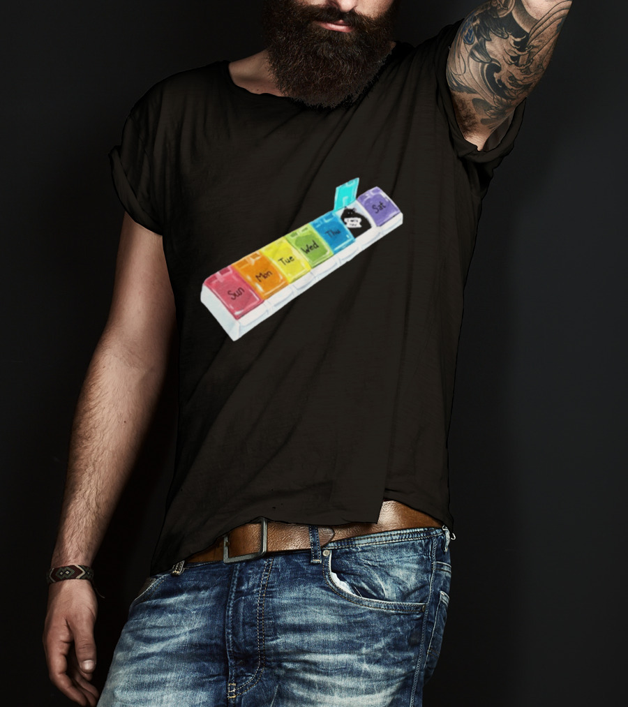 It's About Consistency Friday I Hate You Weekly Pill Organizer T-Shirt